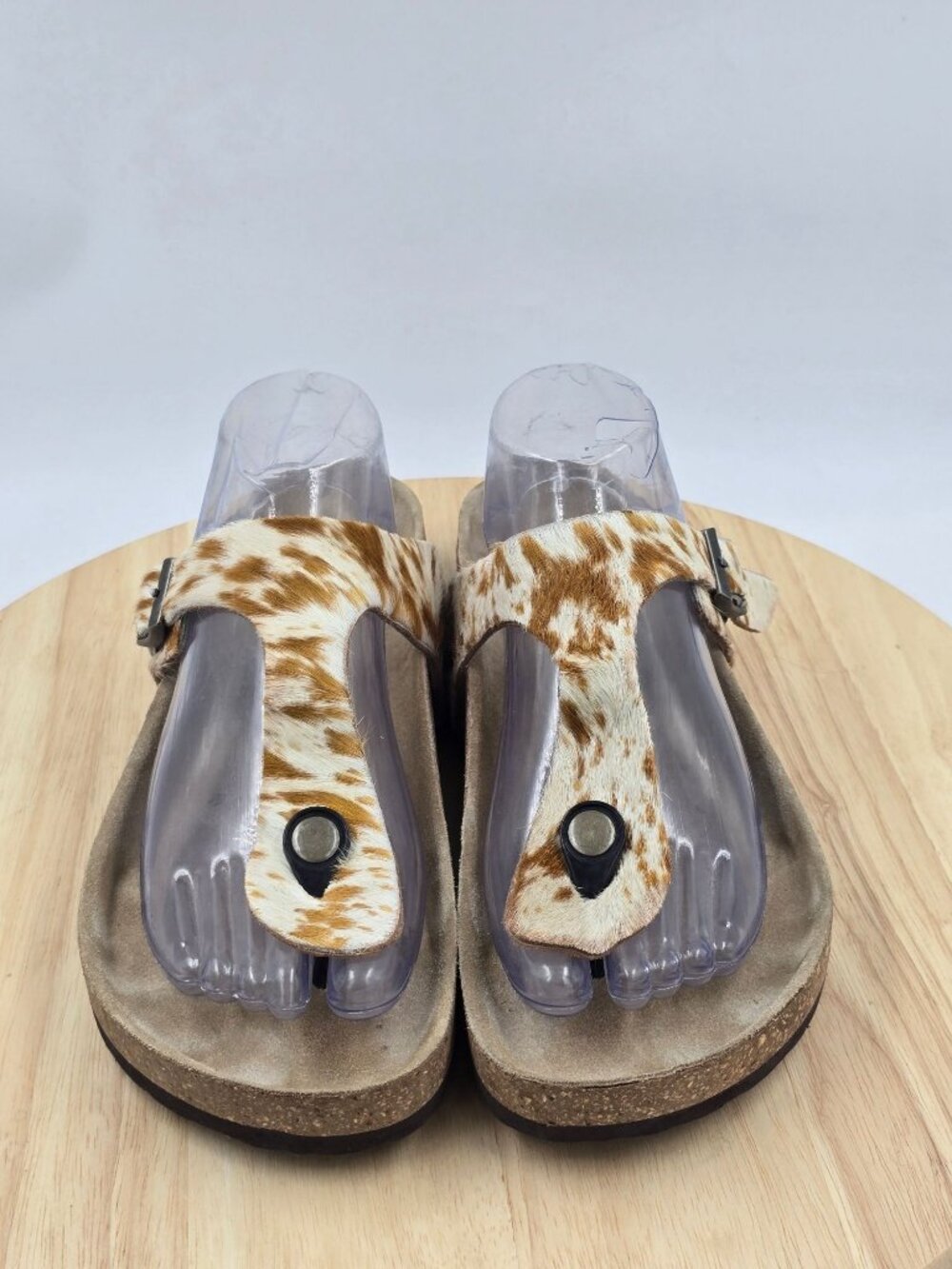 MYRA Chino Hairon Leather Cowhide  Western Sandals Womens sz 10